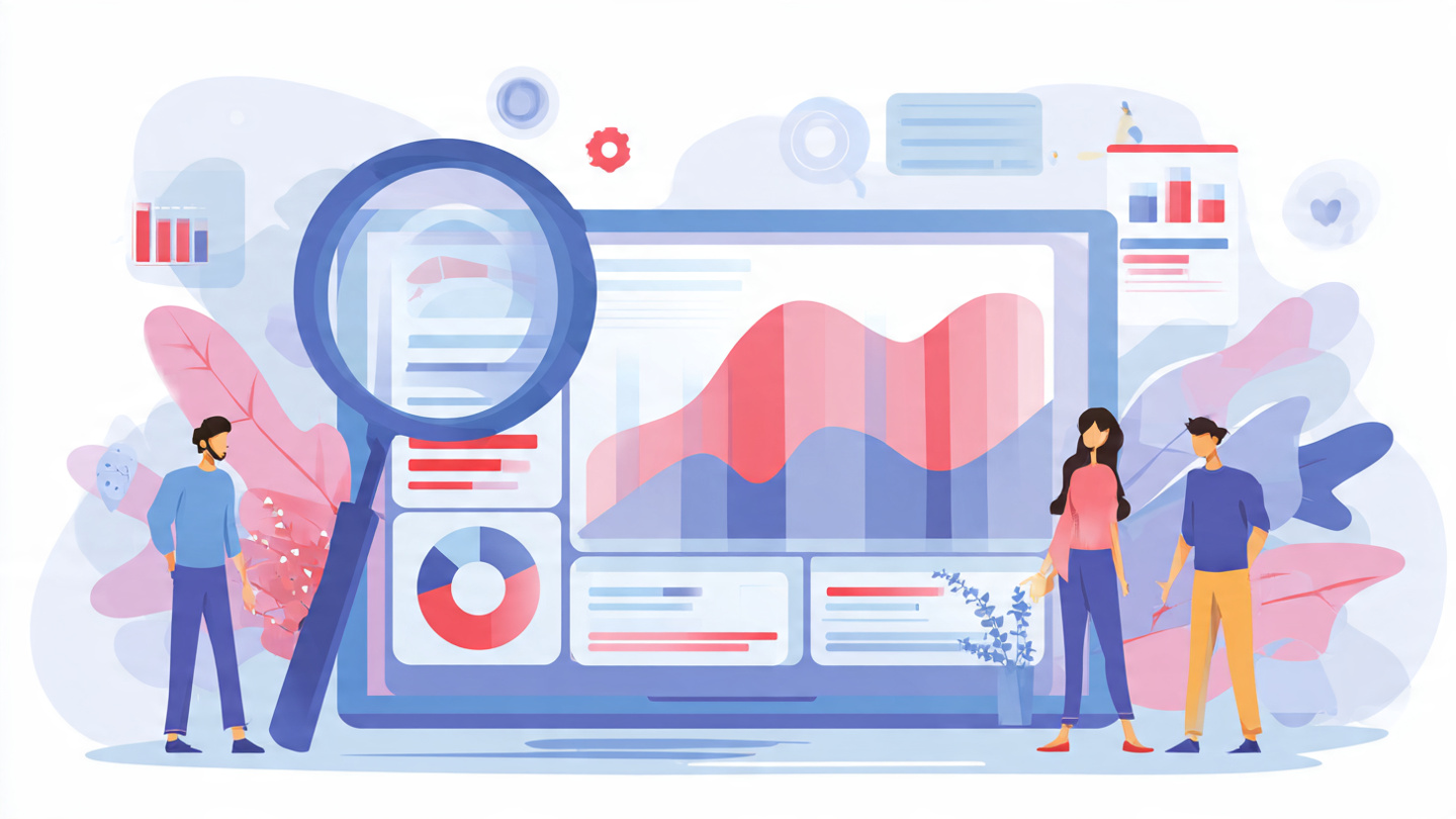 People analyzing data on a screen